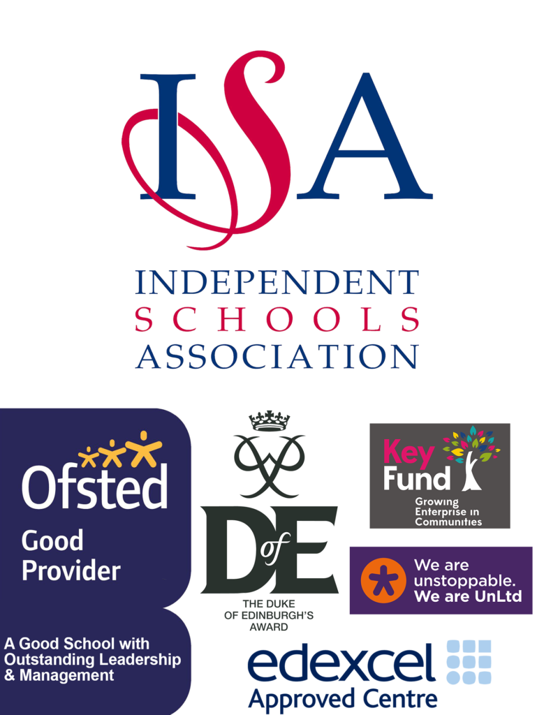 This image features logos including Ofsted, ISA, Duke of Edinburgh, Key Fund, UnLtd and EdExcel